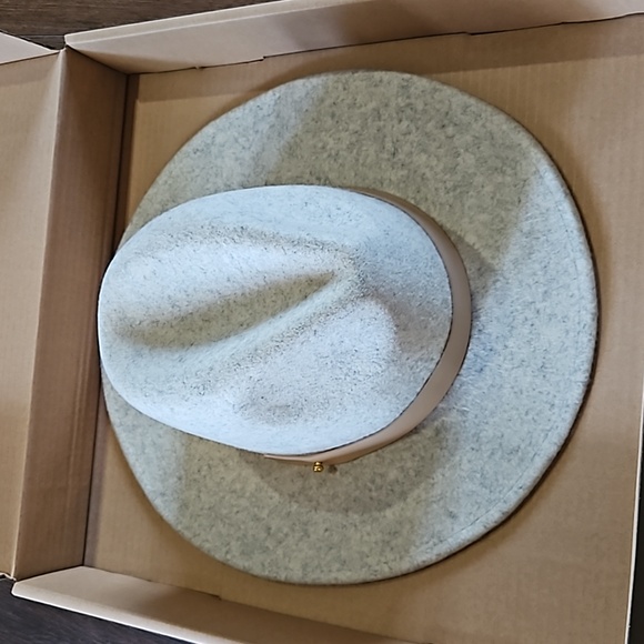 LACK OF COLOR THE MACK GREY FEDORA HAT SIZE 57CM (M) - Picture 6 of 17